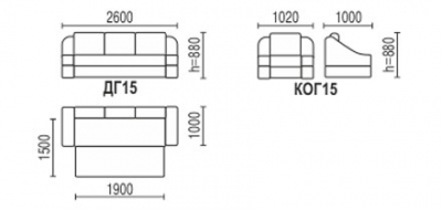 Диван «Глория-15»